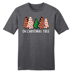 Oh, Christmas Tree Cakes Dark Grey T-shirt Old School Shirts