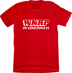 WKRP in Cincinnati White Logo on Red