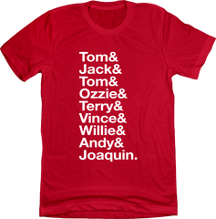 Baseball Lineup 1985 St. Louis & Red T-shirt Old School Shirts