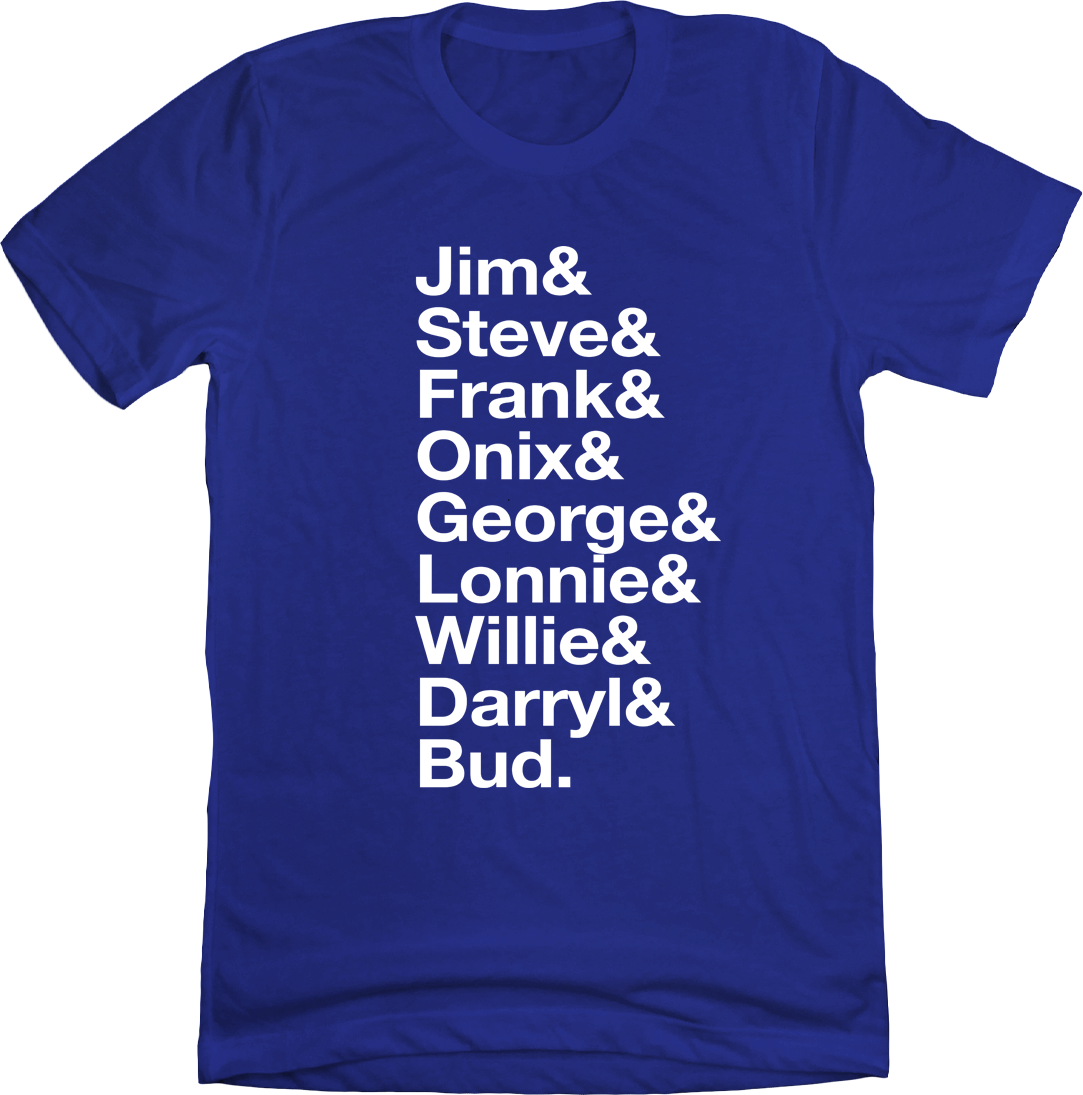 Baseball Lineup 1985 Kansas City & blue T-shirt Old School Shirts