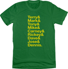 Baseball Lineup 1989 Oakland & T-shirt green Old School Shirts