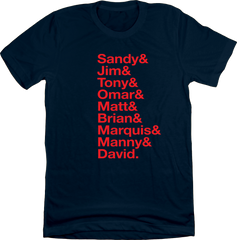 Baseball Lineup 1997 Cleveland & navy T-shirt Old School Shirts