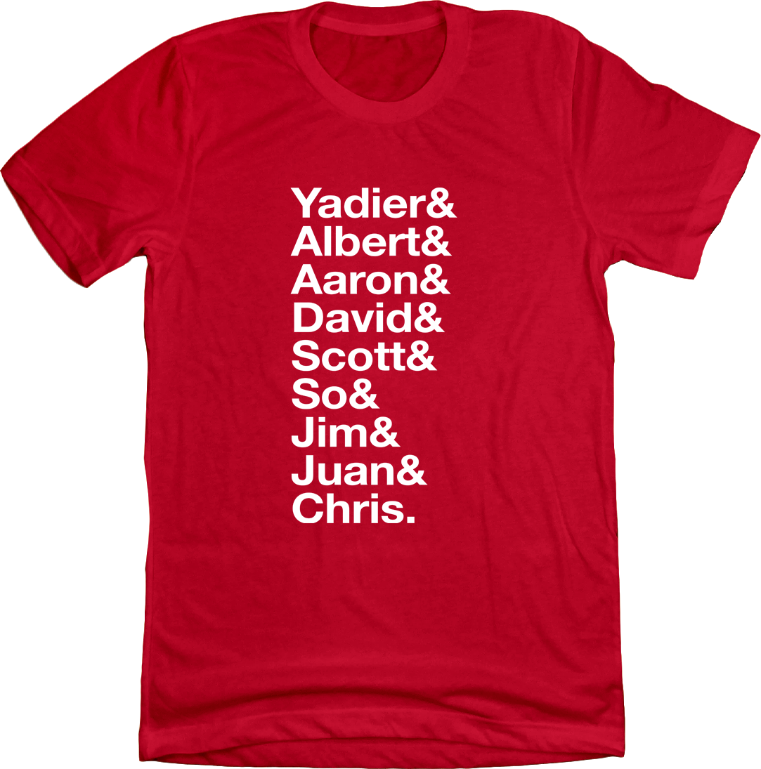 Baseball Lineup 2006 St. Louis & red T-shirt Old School Shirts