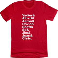 Baseball Lineup 2006 St. Louis & red T-shirt Old School Shirts