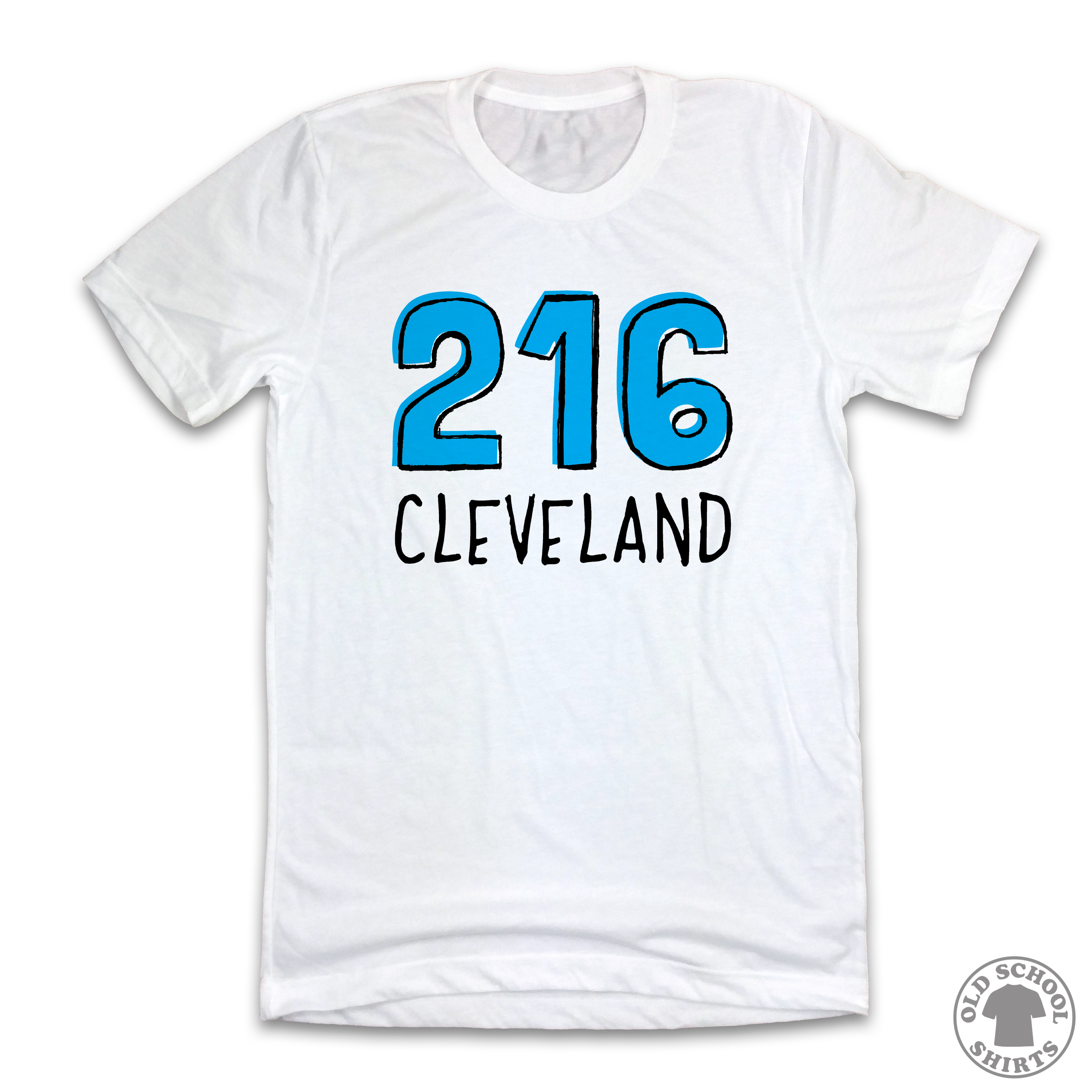 Cleveland 216 Area Code - Old School Shirts- Retro Sports T Shirts