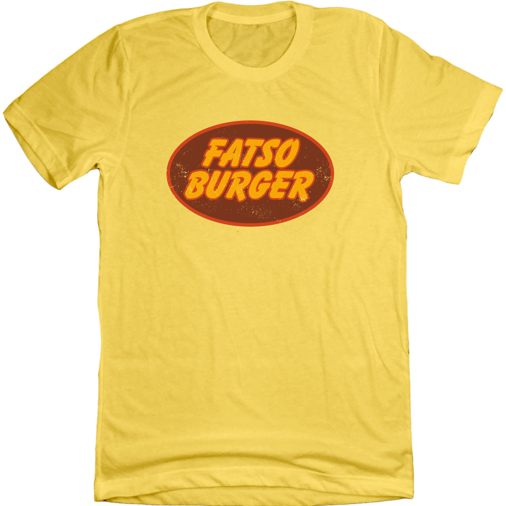 Fatso Burger T-shirt yellow Old School Shirts