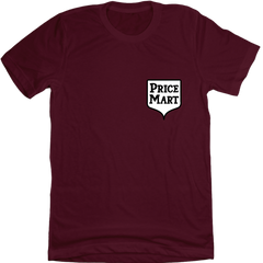 Price Mart Pocket Logo T-shirt Maroon Old School Shirts
