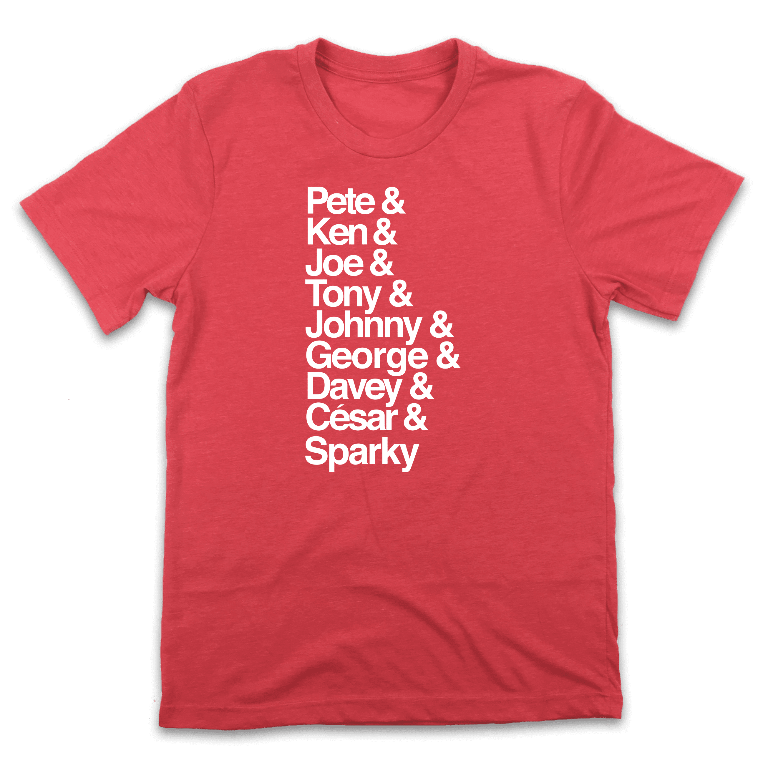 Baseball Lineup 1975 Cincinnati Big & Red & red T-shirt Old School Shirts