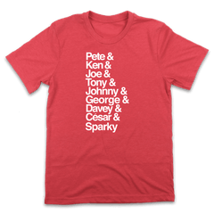 Baseball Lineup 1975 Cincinnati Big & Red & red T-shirt Old School Shirts