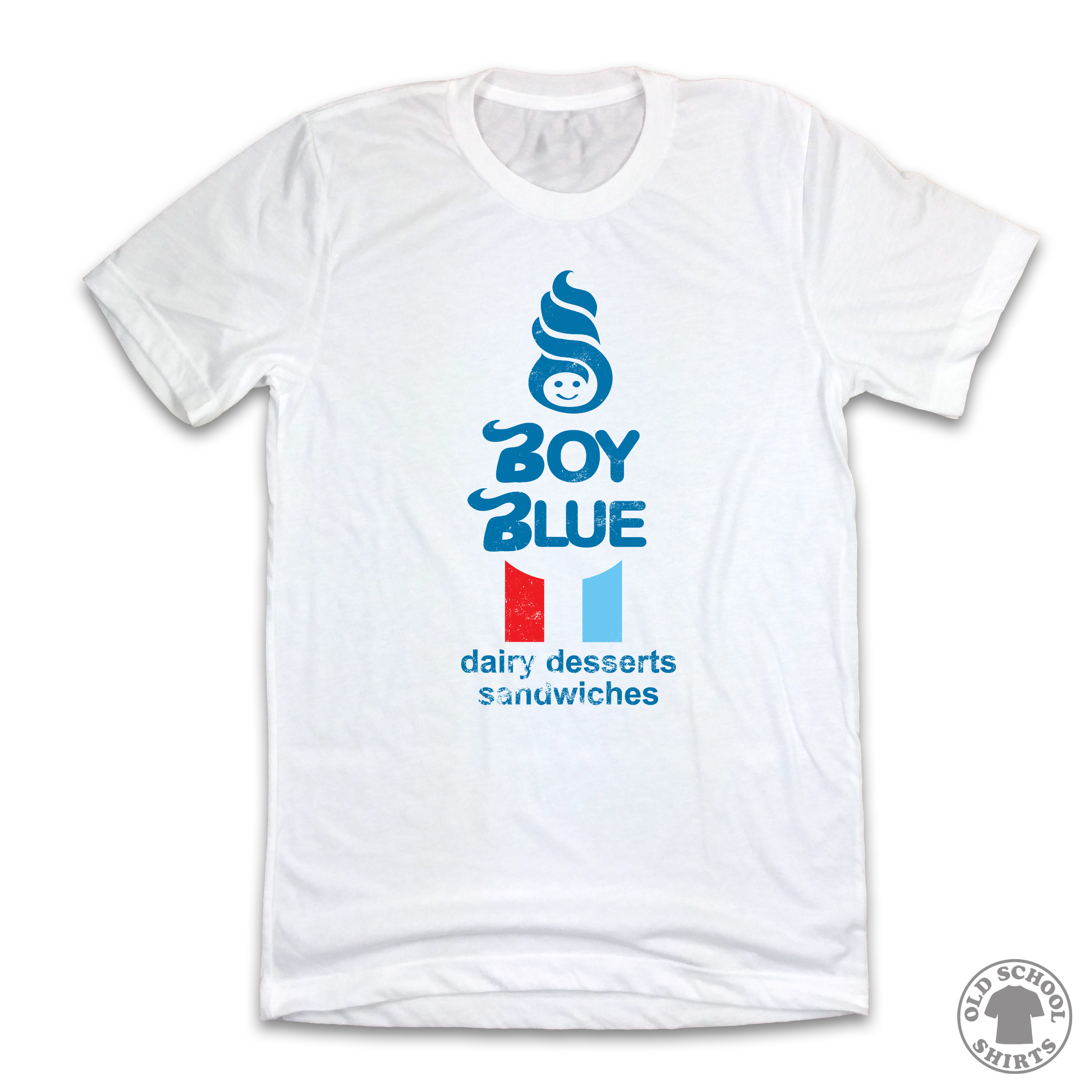 Boy Blue Dairy Desserts Sandwiches - Old School Shirts- Retro Sports T Shirts