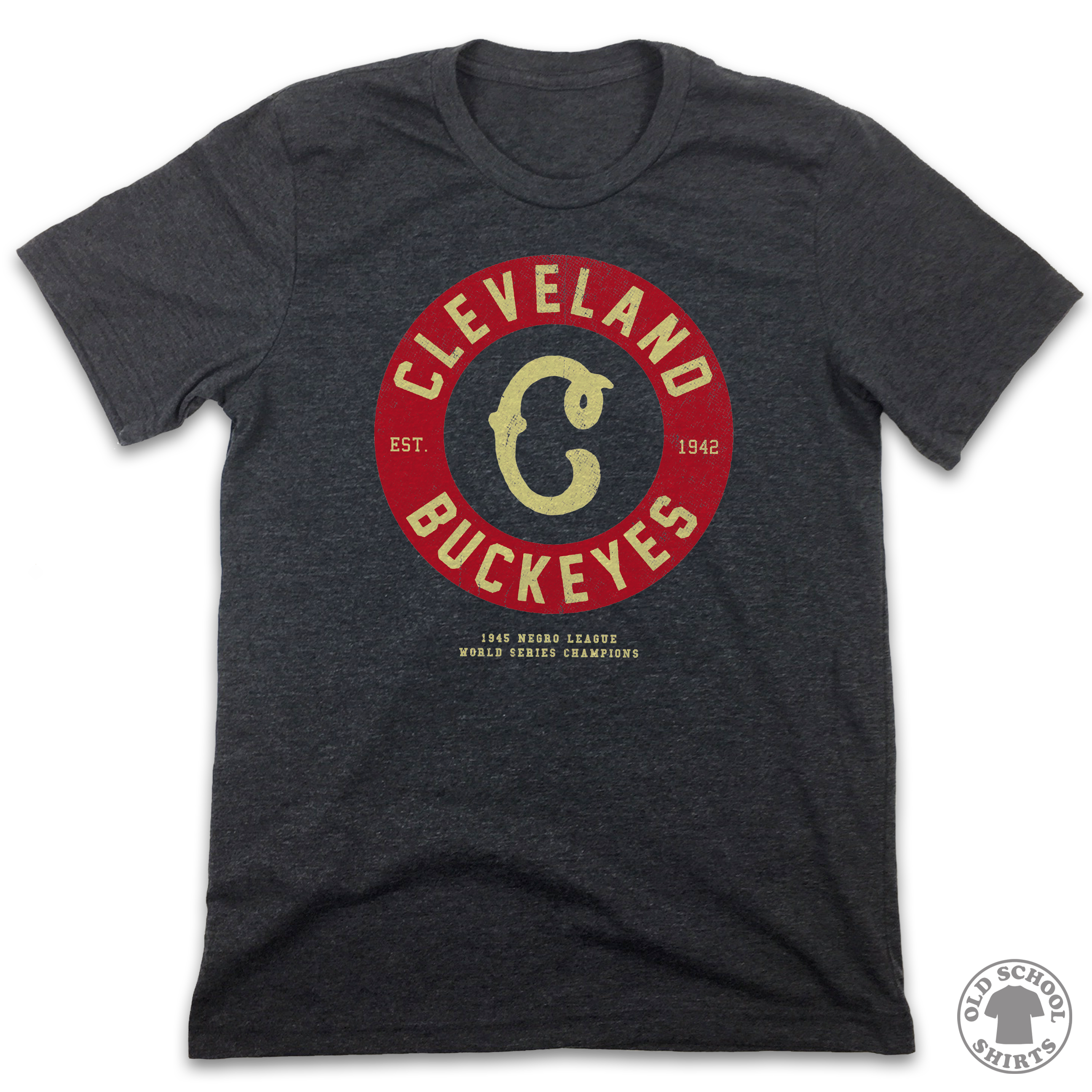 Cleveland Buckeyes - Circle Logo - Old School Shirts- Retro Sports T Shirts