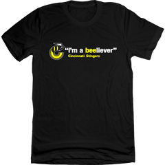 Cincinnati Stingers I'm a Beeliever T-shirt black Old School Shirts