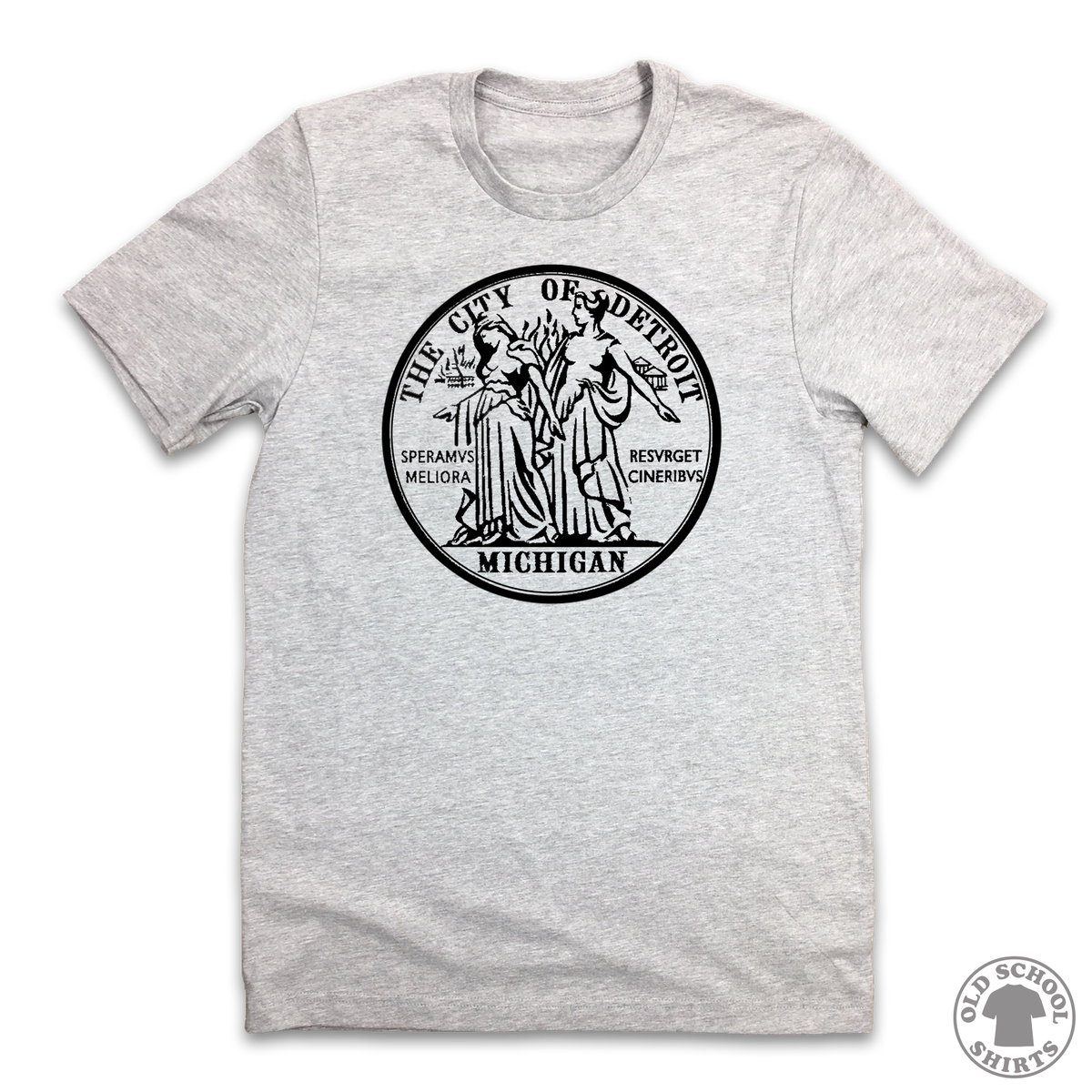 Detroit City Crest - Old School Shirts- Retro Sports T Shirts