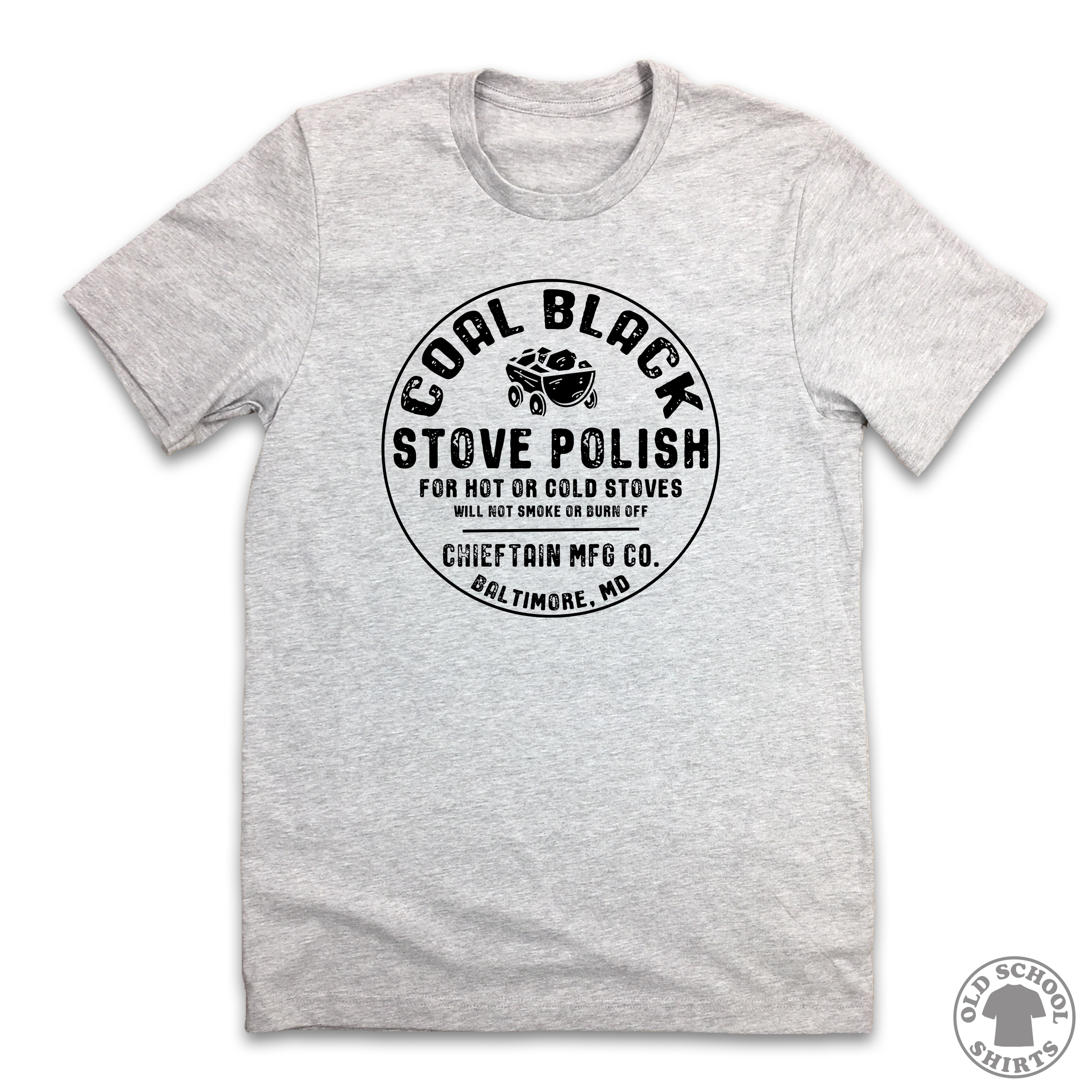 Coal Black Stove Polish - Old School Shirts- Retro Sports T Shirts