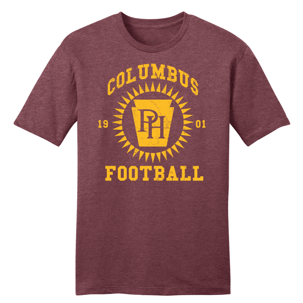 Columbus Panhandles Football T-shirt Old School Shirts