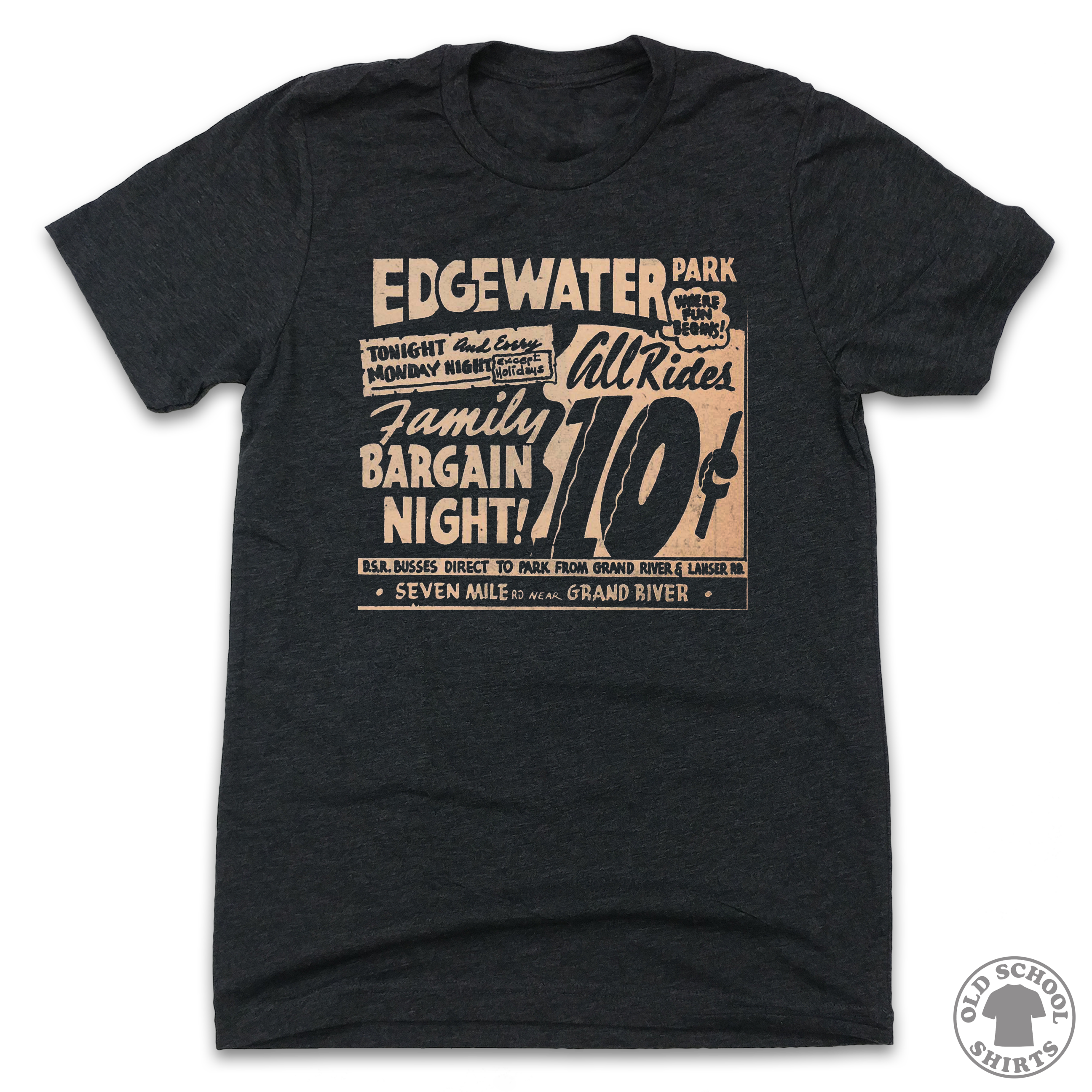 Detroit Edgewater Park - Old School Shirts- Retro Sports T Shirts