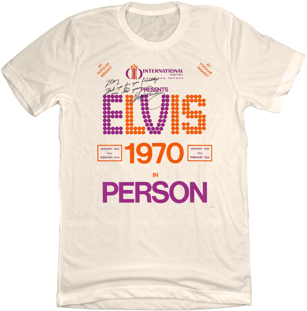 Elvis 1970 International Hotel Poster T-shirt