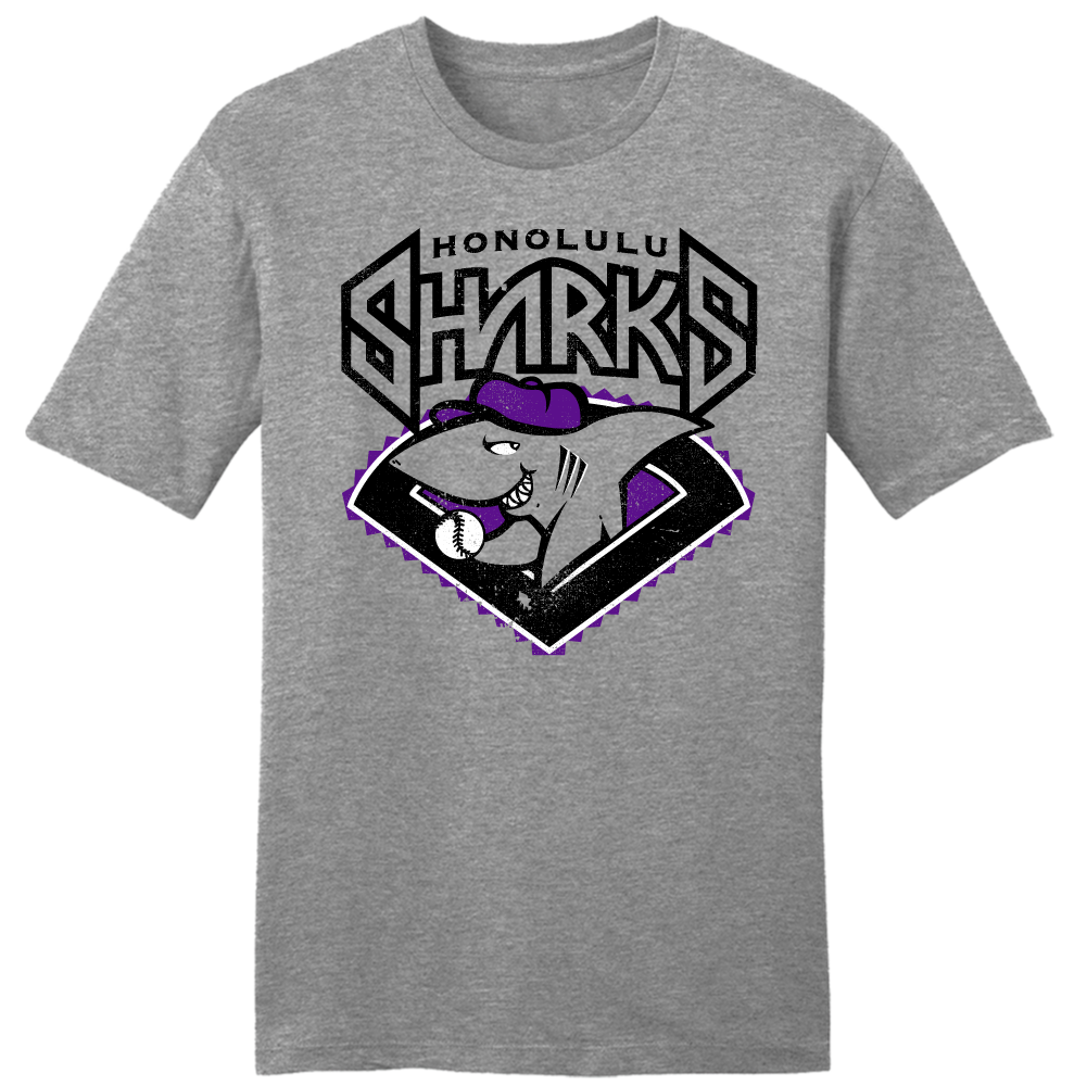 Honolulu Sharks Baseball - Unisex T-Shirt / Heather Grey / S