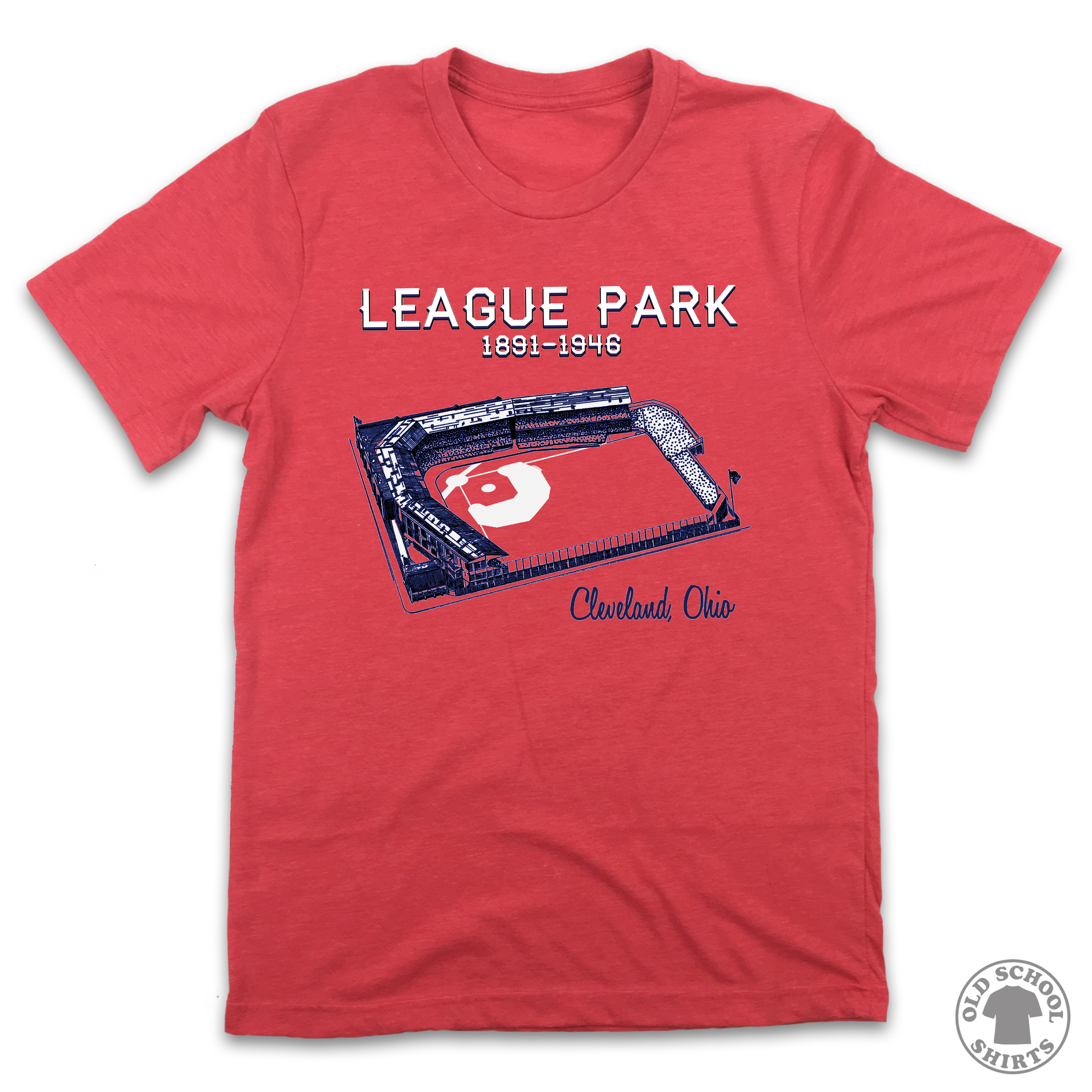 Cleveland League Park - Old School Shirts- Retro Sports T Shirts
