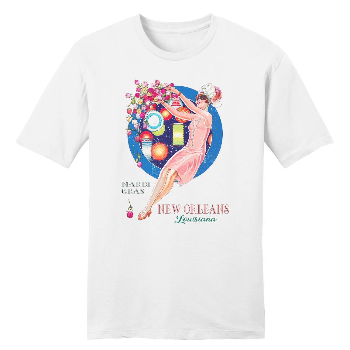 Mardi Gras Flapper Gal Tee