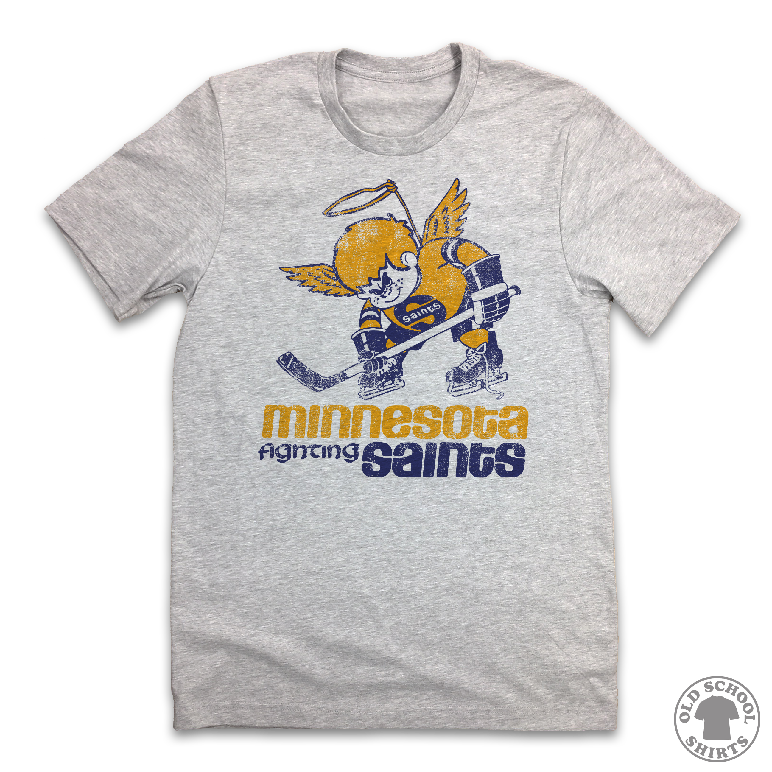 Any Name Number Minnesota Fighting Saints Retro Custom Hockey Jersey Blue