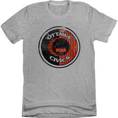 Ottawa Civics grey T-shirt Old School Shirts
