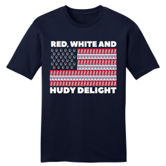 Red, White, and Hudy Delight tee