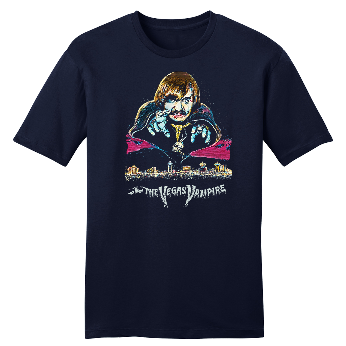 Vegas Vampire Strip Logo tee