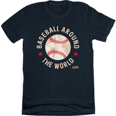 Baseball Around the World navy T-shirt Old School Shirts