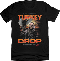 WKRP Turkey Drop Les Nessman Image Old School ShirtsWKRP Turkey Drop Les Nessman Image Black T-shirt Old School Shirts