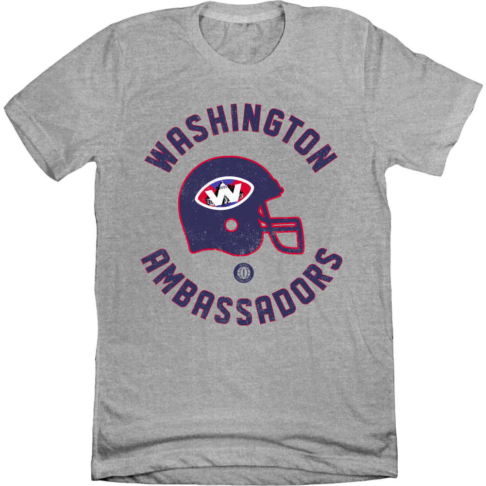 Washington Ambassadors - World Football League grey T-shirt Old School Shirts