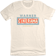 Warner Cinerama Natural White T-shirt Old School Shirts