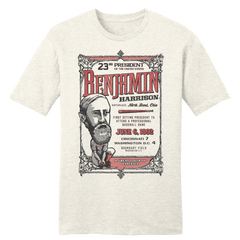 Benjamin Harrison Baseball T-shirt Natural