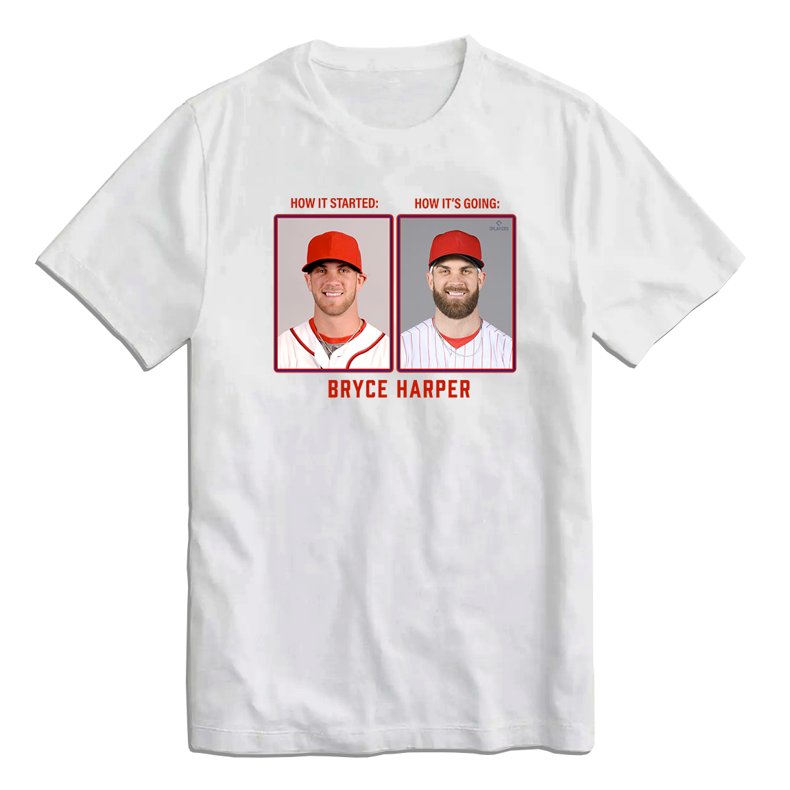 Bryce Harper Then & Now MLBPA Tee