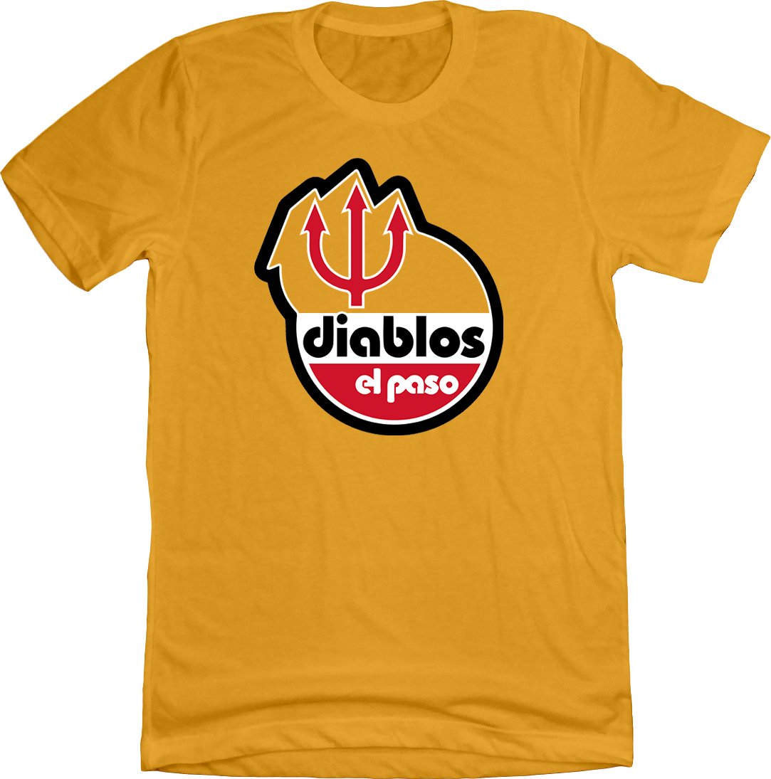 El Paso Diablos Old School Shirts T-shirt Gold