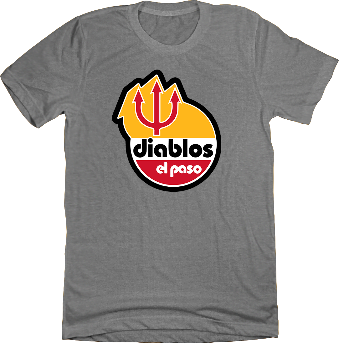 El Paso Diablos Old School Shirts Heather Grey T-shirt