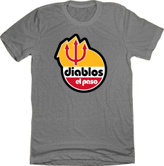 El Paso Diablos Old School Shirts Heather Grey T-shirt
