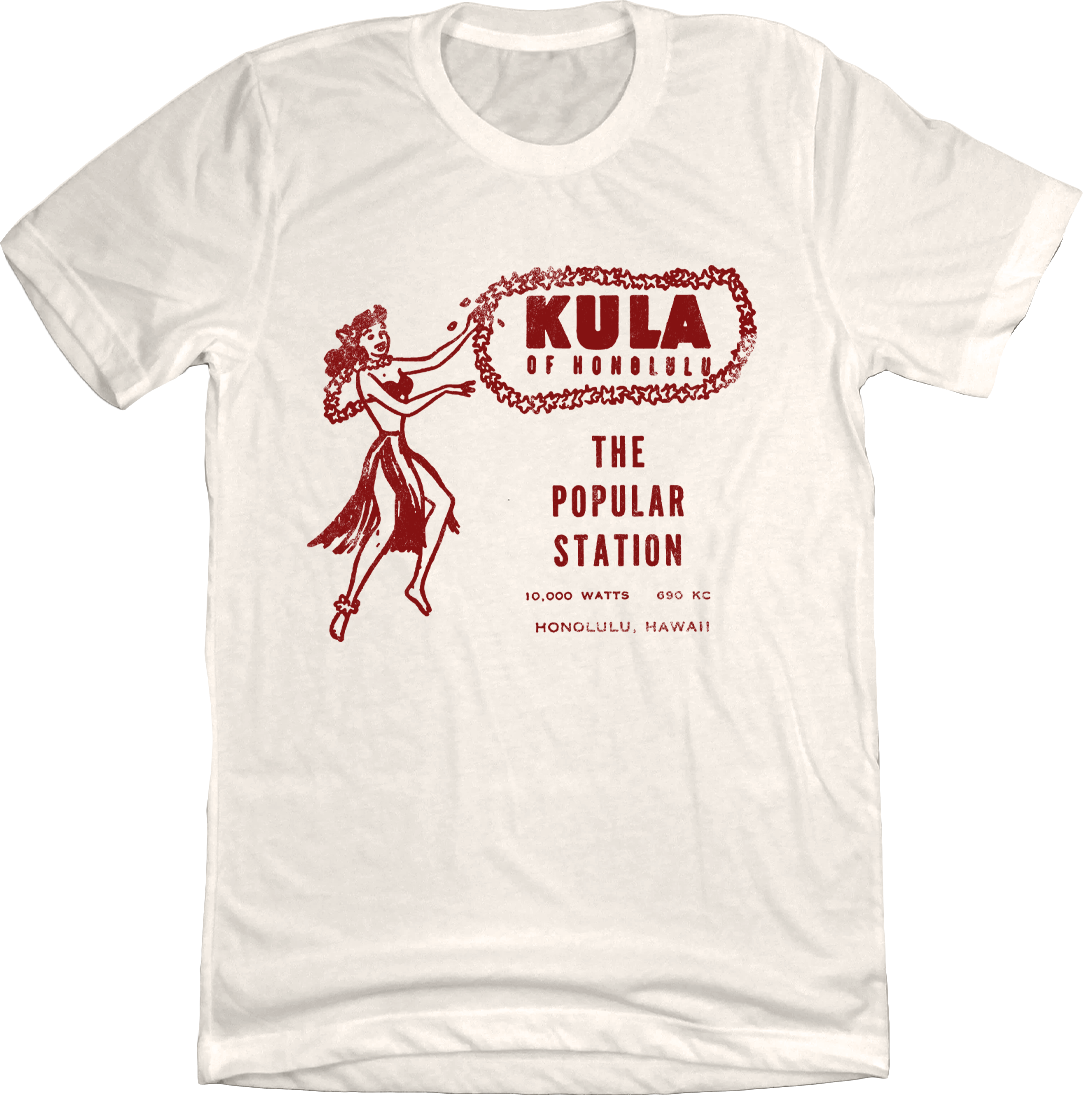 KULA 690 AM Honolulu Old School Shirts natural white T-shirt