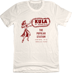 KULA 690 AM Honolulu Old School Shirts natural white T-shirt