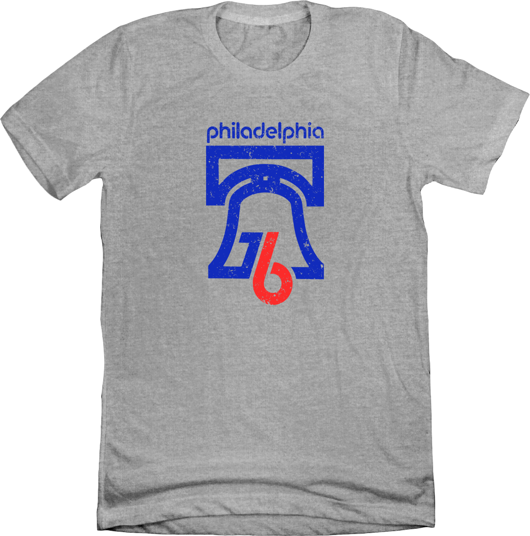 Philadelphia Bicentennial 76 Grey T-shirt Old School Shirts