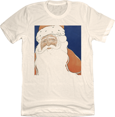 Vintage Hand-Drawn Santa T-shirt natural white Old School Shirts