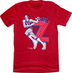 Zelmo Beaty Action ABA Player Tee Red Old School Shirts