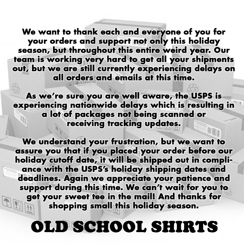 Old School Shirts Shirts Order Update