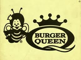 Burger Queen logo with Queenie Bee