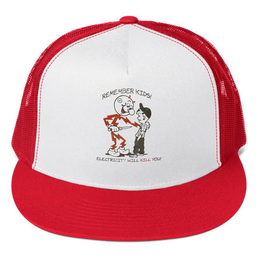 Electricity Kills Trucker Cap