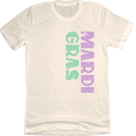Mardi Gras Art Deco Descending Text Tee