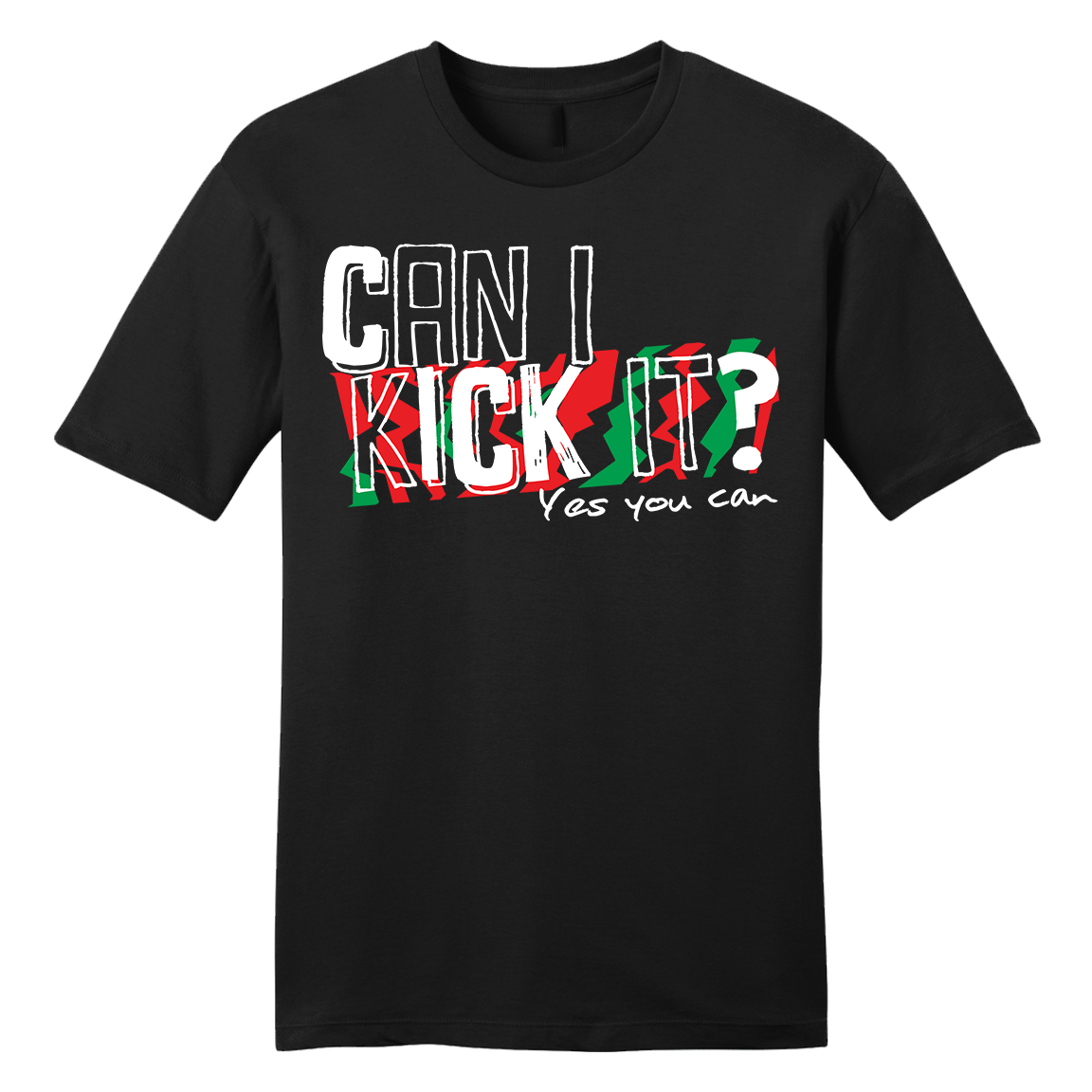 Can I Kick It? black T-shirt Old School Shirts