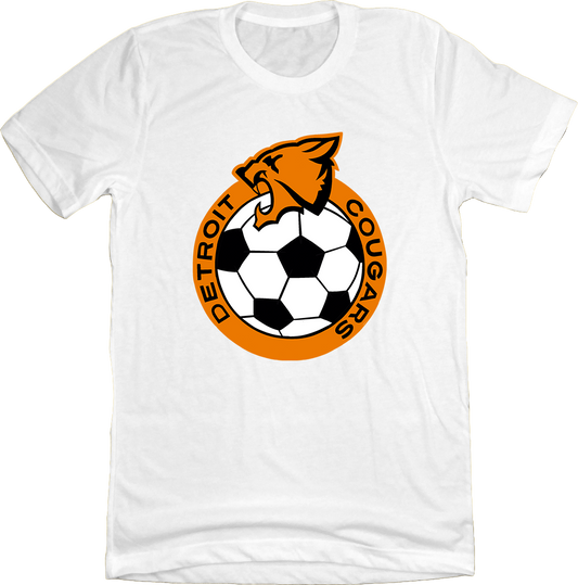 Detroit Cougars Soccer White Unisex Tee