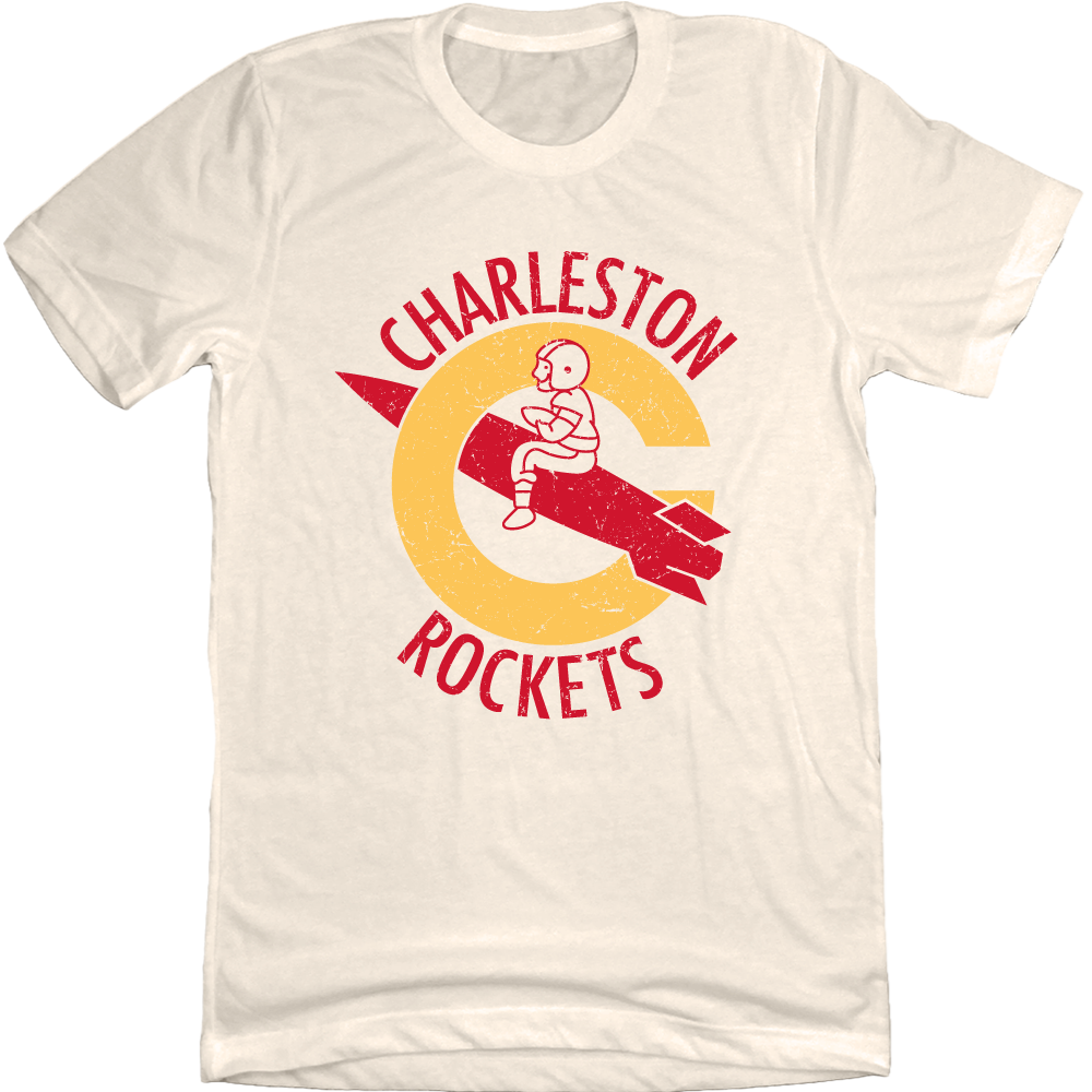 Charleston Rockets Football Original Logo T-shirt Old School Shirts