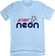 Detroit Neon Soccer CISL light blue T-shirt Old School Shirts